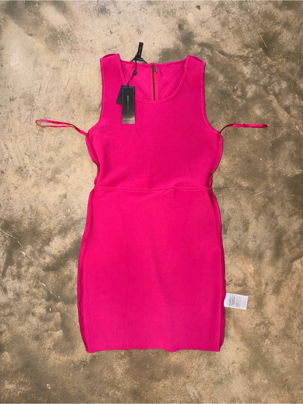 BCBGMaxAzria Francis Boysenberry Bandage Peplum Sheath Dress NWT M Homecoming - Picture 8 of 9